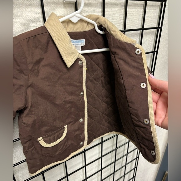 VINTAGE Janie and Jack Brown Jacket Size 6-12m - Picture 6 of 9